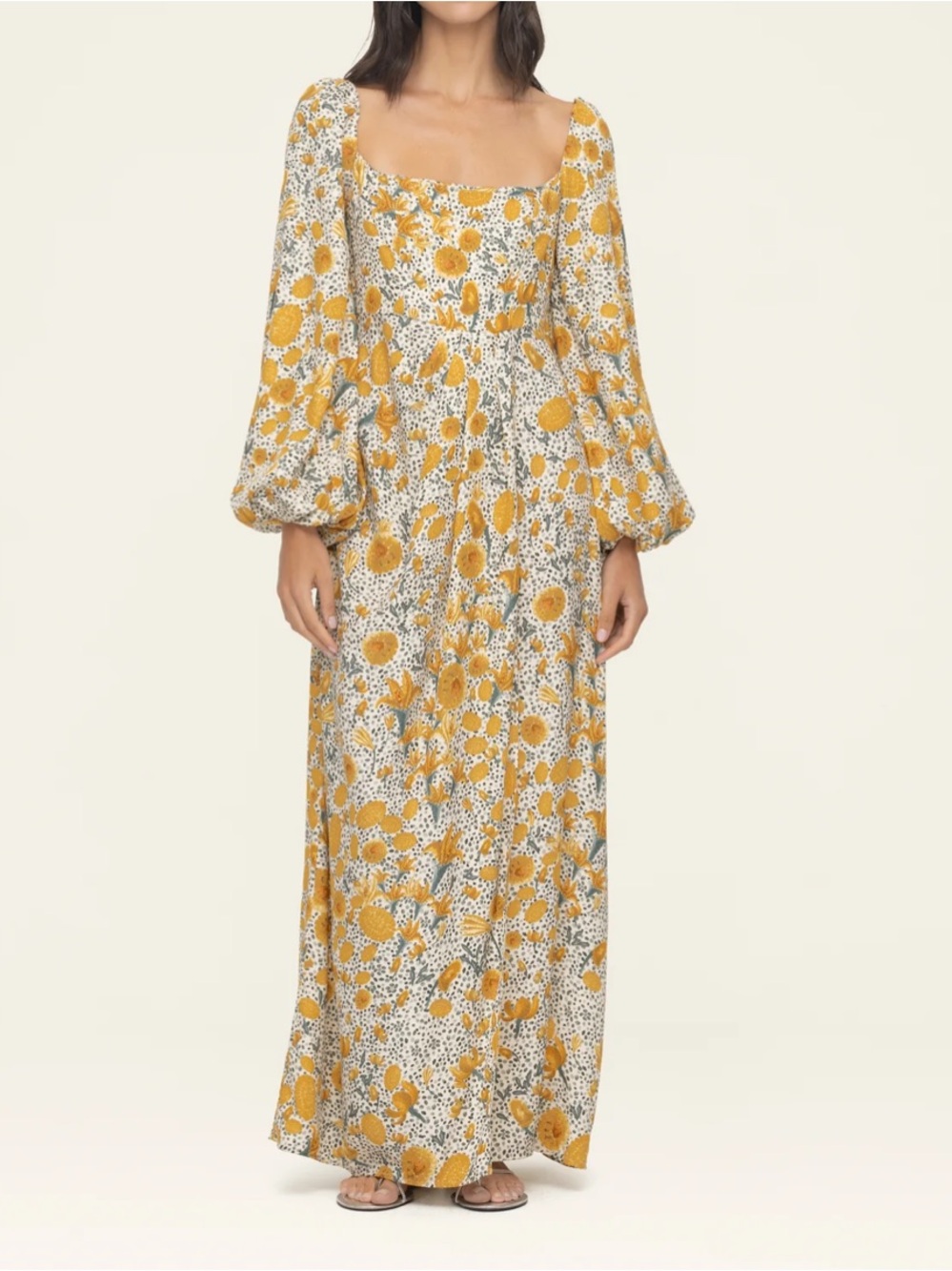 Agua by Agua Bendita Sz M Dress Vida Capullo Maxi vacation Wedding Fall Boho New